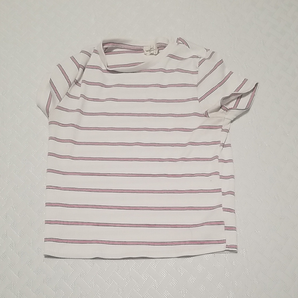 Striped Kids T-Shirt - White and Purple